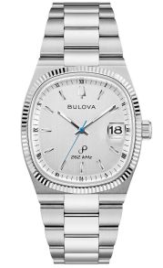 96B444 Retro-inspired men's watch from Bulova with silver-white dial and high-precision quartz movement - Super Seville Collection | 96B444