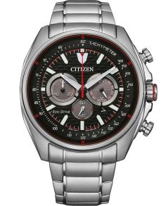 CA4561-89E Citizen Eco-Drive chronograph in steel | Racing design with tachymeter | CA4561-89E