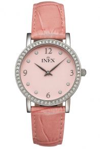 Out45 Inex Womens Pink Crystal Petite 30mm Outlet (Returned/Pre-owned)