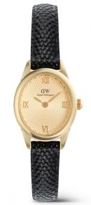 ADW00100897 Daniel Wellington Ophelia Mini Black Lizard Unitone Guilloché Gold DW00100897
