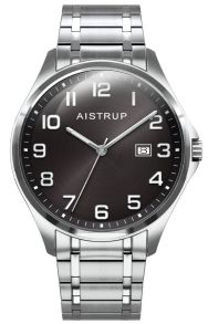 C3990TGD-D Modern men's watch with black dial, date display, and lightweight titanium bracelet from the Aistrup Titanium Sapphire collection | AIW7901