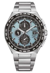 AT8238-84M Citizen Eco-Drive radio-controlled world time watch in super titanium with H800 movement | AT8238-84M