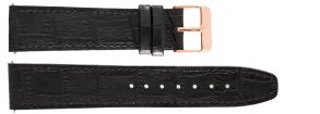 IHS1004 20mm Leather Strap Black Croco Rosegold IHS1004