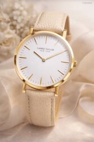CA3830 Carrie Taylor Lexington Golden Beige Hermes Calf Leather 38mm