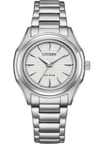 FE2110-81A Citizen Eco-Drive women's watch in steel with J730 movement and stripes | FE2110-81A