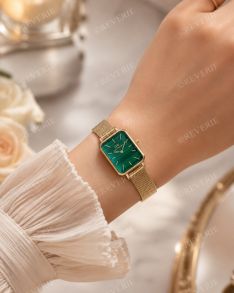 ADW00100561 Daniel Wellington Golden Green Rectangular 20mm