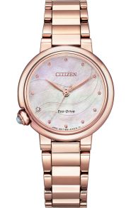 EM0912-84Y Citizen elegant ladies' watch with Eco-Drive and diamond in rose PVD | EM0912-84Y