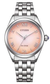 EM1140-80X Citizen Eco-Drive women's watch with pink dial and Roman numerals | EM1140-80X