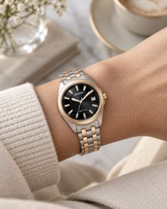 EO1213-85E Citizen Ladies Two-Tone Solar Black Dial Sapphire 33mm