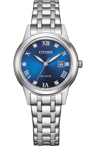 FE1240-81L Citizen Eco-Drive women's watch with blue dial and Roman numerals | FE1240-81L