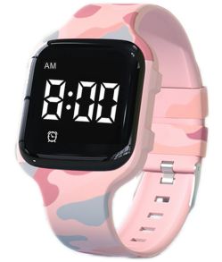 FIBEX15V10 Kids Reminder Watch - Pink Camo Silent Timer Watch FIBEX15V10