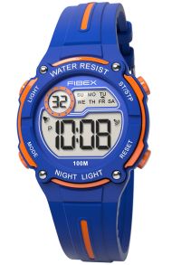 FIBEX76IP004 Boys Digital Sports Watch - Blue & Orange Swimming Timer FIBEX76IP004