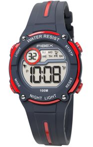 FIBEX76IP006 Boys Sports Digital Watch - Navy & Red Swimming Timer FIBEX76IP006