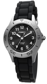 FIBEXTIA08 Black and Silver Kids Watch - Titanium Allergy Safe Watch | Classic Swimming Watch with Dark Face - Fibex FIBEXTIA08