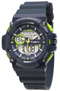 FIBEXMX02 Military Style Sport Watch with Dual Time - Fibex AnaDigi FIBEXMX02