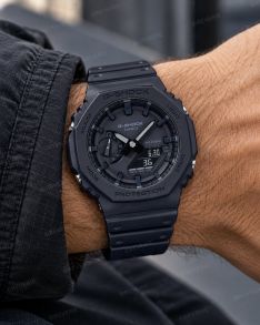 GA-2100-1A1ER Black Casio G-Shock GA-2100 Ana-Digi Watch with Octagonal Design 45mm