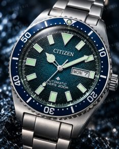 NY0129-58L Citizen Promaster automatic diver's watch with blue dial and steel bracelet | NY0129-58L