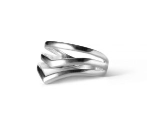 R42S Enamel V-Shape Silver