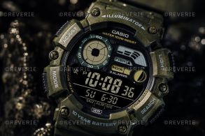 WS-1500H-3BVEF Casio Outdoor Fishing XL Green 50mm