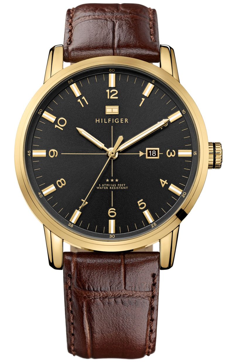 Tommy Hilfiger George Gold Brown Leather 1710329 display picture 2