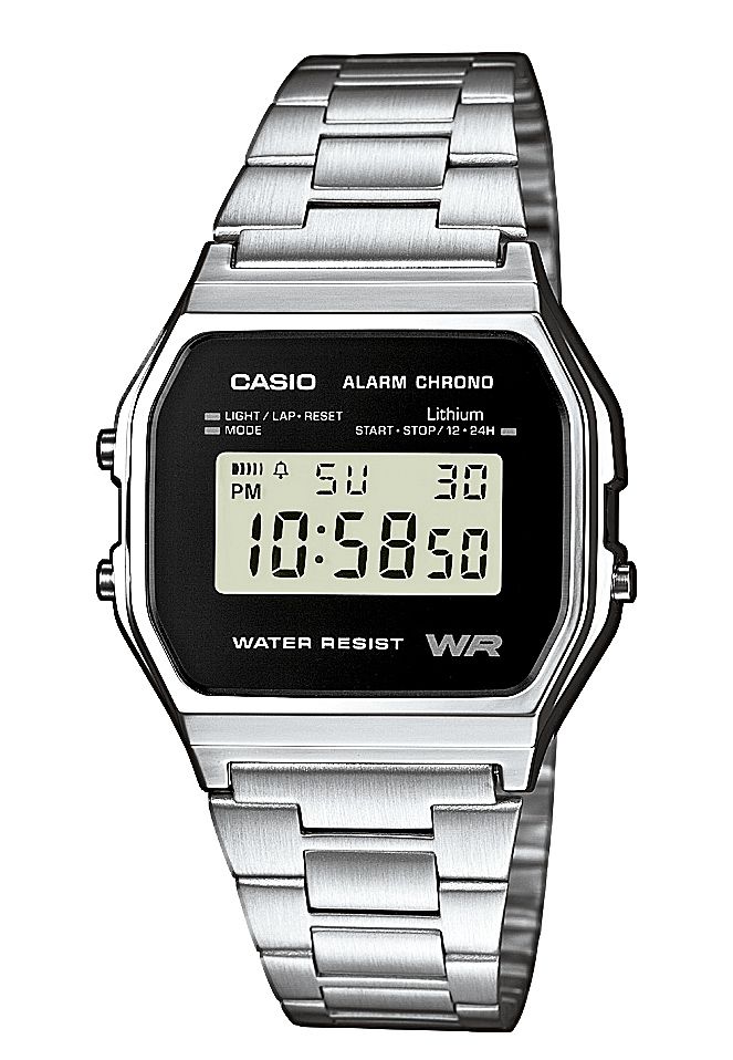 Casio Classic Retro Silver/Black - A158WEA-1EF