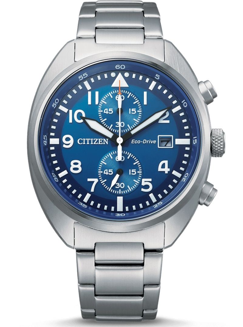 Citizen Eco-Drive chronograph | Sporty men's watch with blue dial
