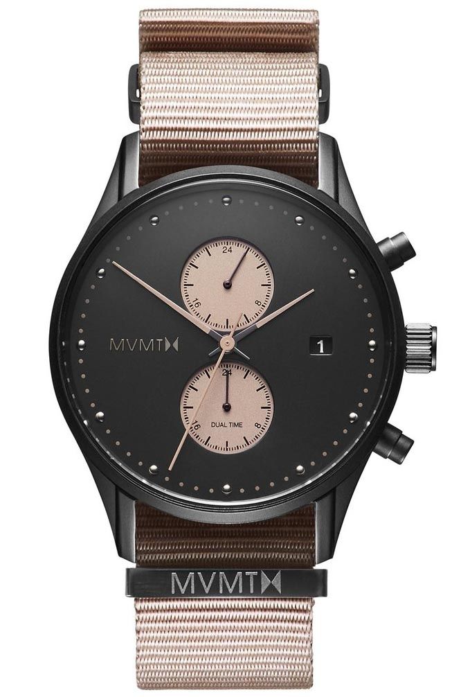MVMT Voyager D-MV01-WT Biscayne White Dial Caramel Nato