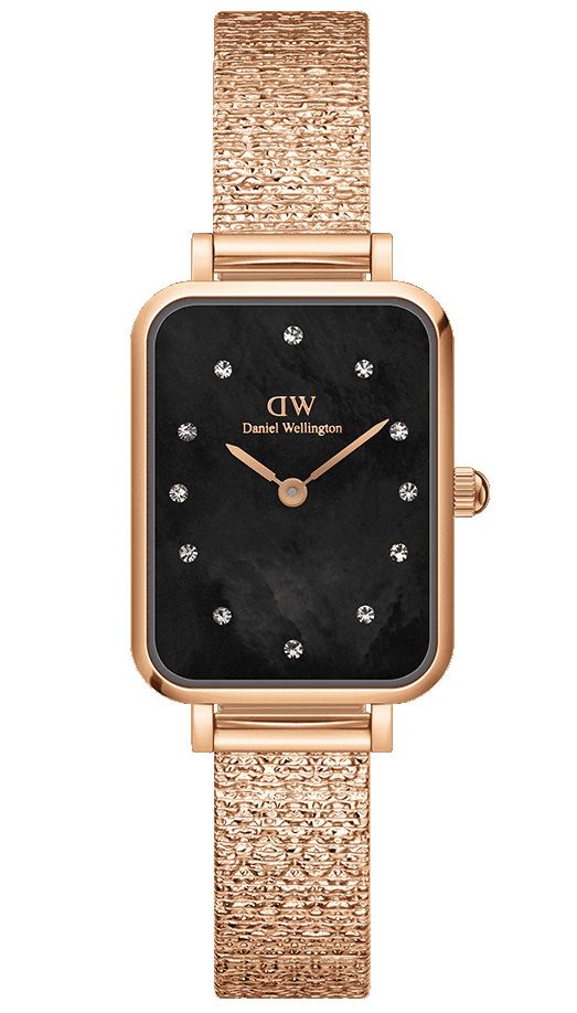Daniel Wellington 腕時計 QUADRO LUMINE PRESSED PI DW00100579 Quadro Lumine Pressed Piano Rose Gold