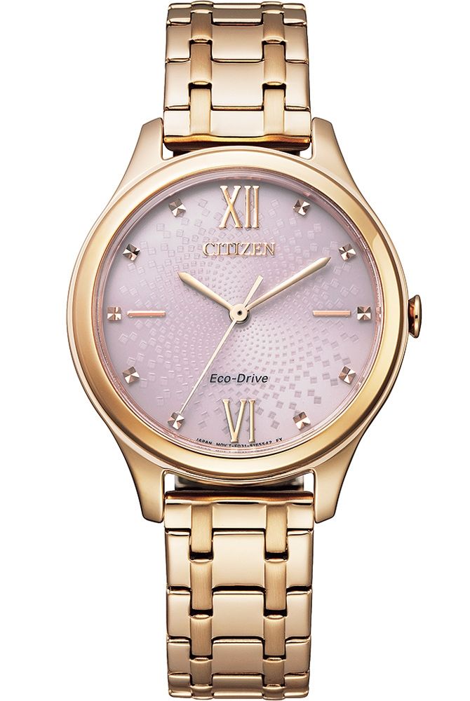 Citizen Eco-drive women's watch | Rose gold-plated watch with