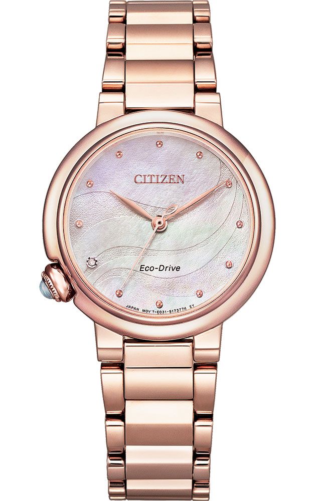 Citizen Eco-Drive women's watch | Elegant watch in rose PVD with