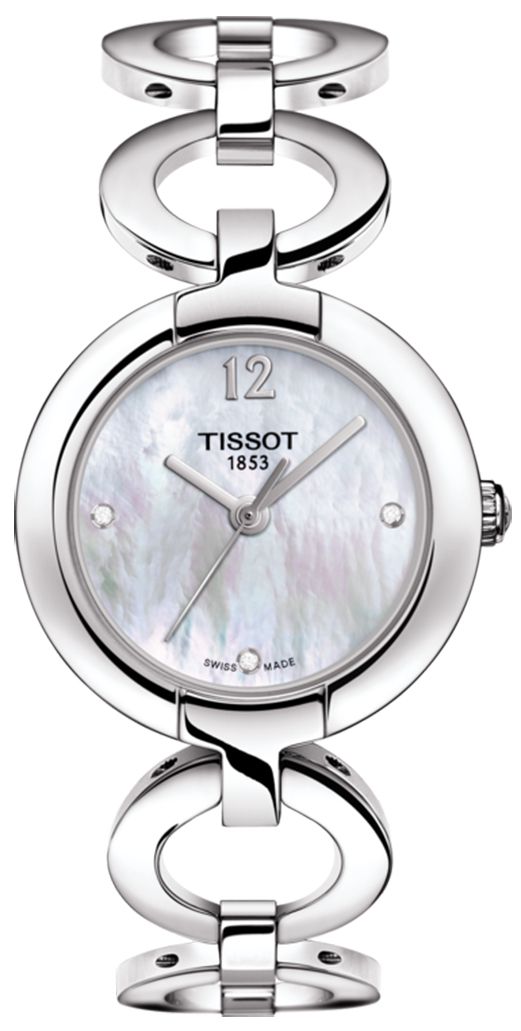 363ティソ ピンキー T084210A デイト ラウンド ブレスウォッチ 美品