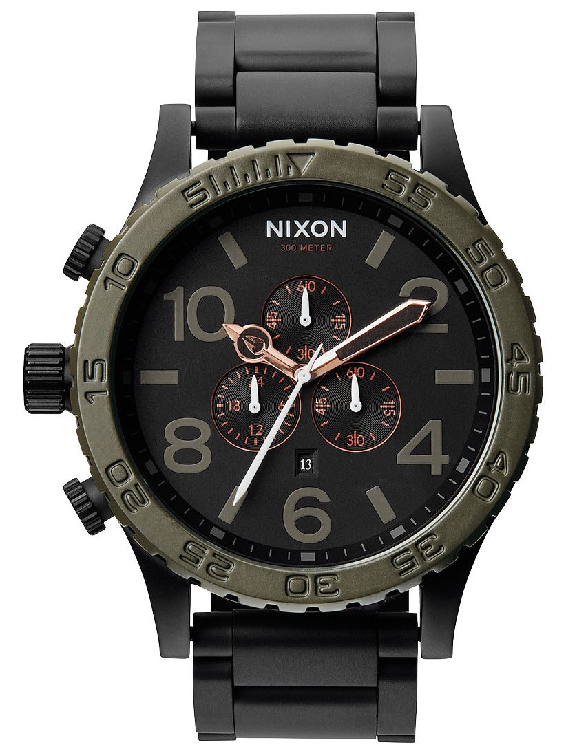 Nixon 51-30 Chrono Matte Blk/Industrial Green A083-1530 - RAB display picture 2