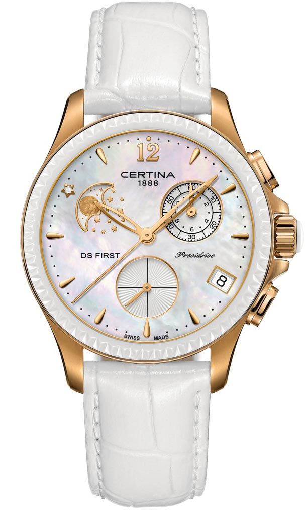 Certina DS First Lady Moon Phase Chronograph Ladies Watch C030