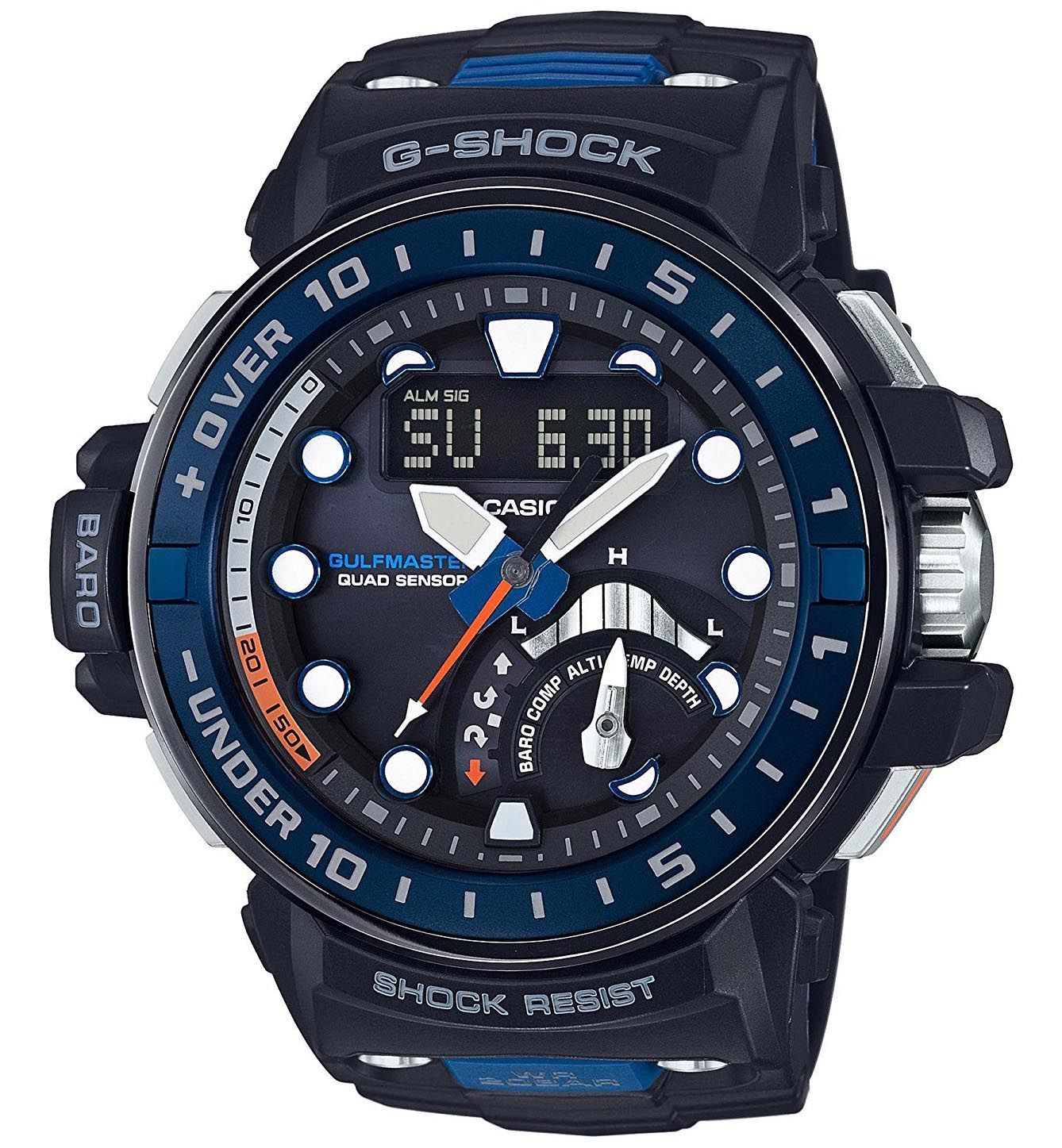 CASIO G-SHOCK GULFMASTER　GWN-Q1000MB 動作品 カシオ ソーラー電波腕時計 CASIO GULFMASTER GWN-Q1000MB-1AJF