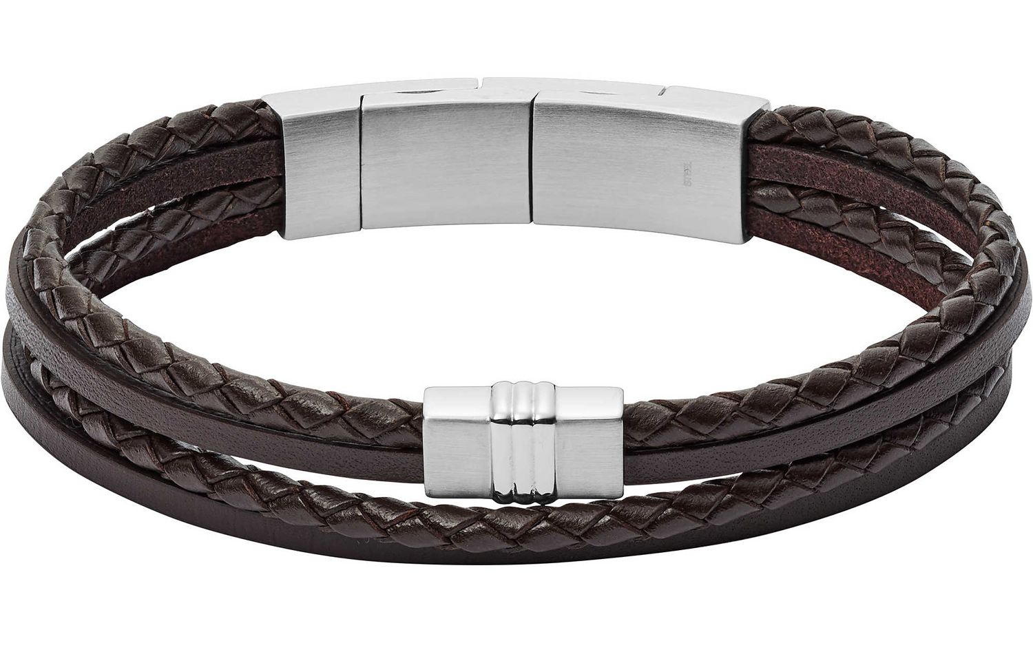 Fossil Brown Multi-Strand Braided Leather JF02934040