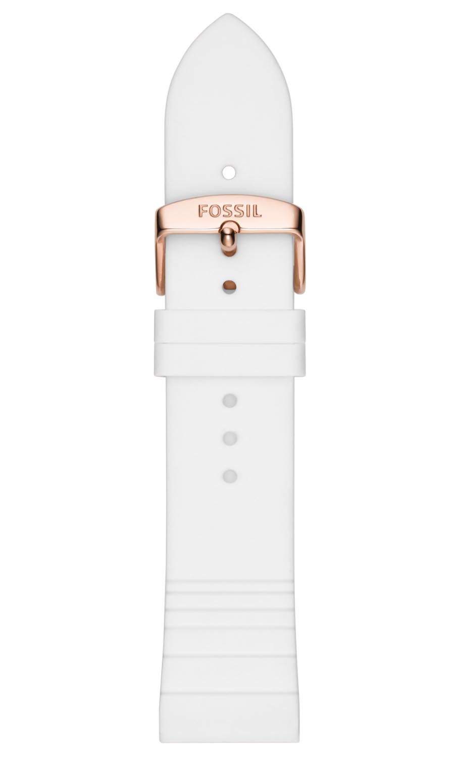 Fossil 22mm White Silicone Strap S221349 RIP