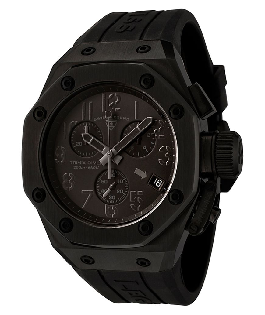 Swiss Legend Trimix Diver Chronograph - SL-10541-BLK