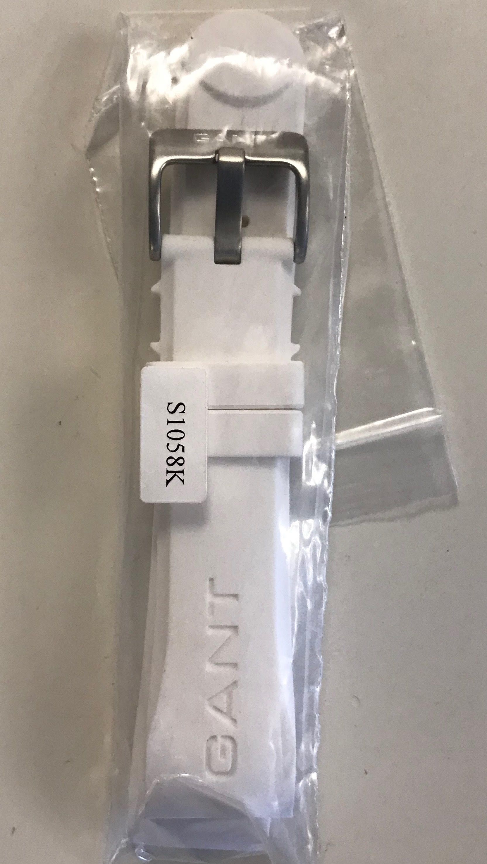 22 mm white rubber strap for Gant Milford W10585