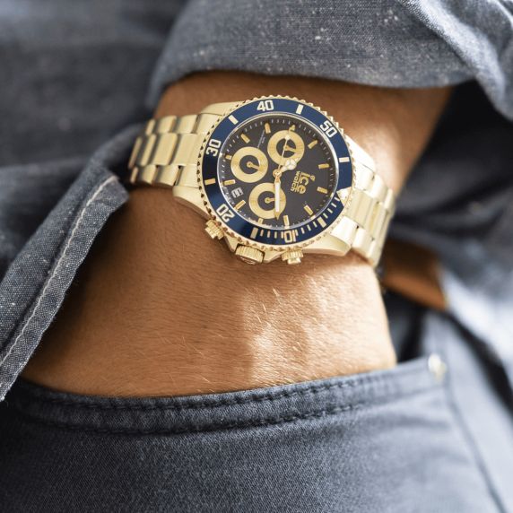 Ice Steel Gold Blue Chrono 017674