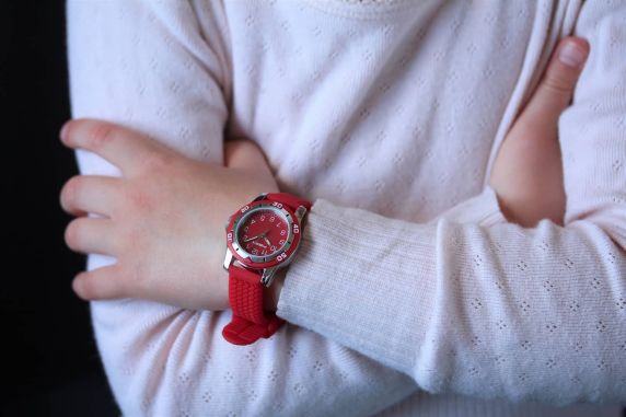 Red Girls Watch with Steel Case - Girls First Watch | Fibex Premium FIBEXCTC05