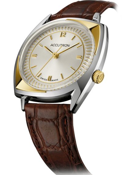 Exclusive automatic men's watch from Accutron with two-tone case and champagne dial - Legacy 203 | 2SW8A001