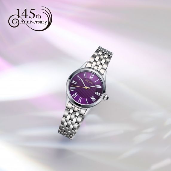 Seiko Conceptual Series 145th Anniversary Limited Edition women's quartz watch, purple dial, 29.6 mm — HGH004P1