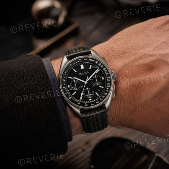 Bulova lunar pilot chronograph - Apollo 15 edition quartz watch with moon landing history | 96B251