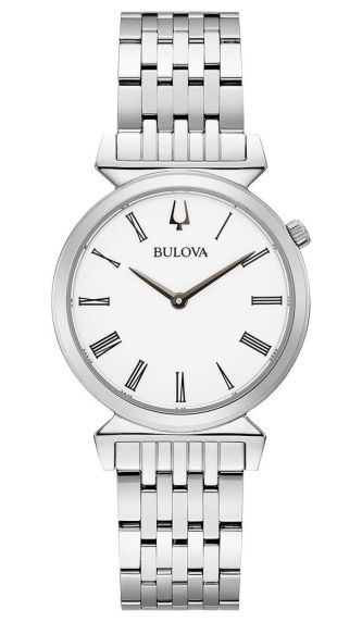 Bulova Regatta women's watch with Roman numerals and slim steel case | 96L275