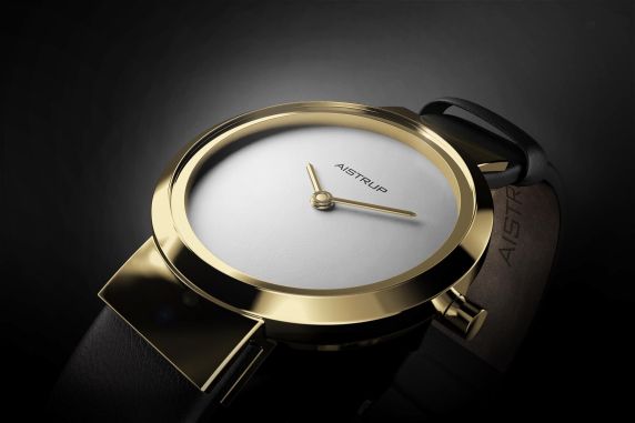 Feminine women's watch with white dial and golden finish | AIW7604