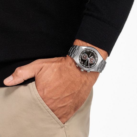 Citizen Eco-Drive chronograph watch in super titanium with black dial and 210 days power reserve | CA7090-87E