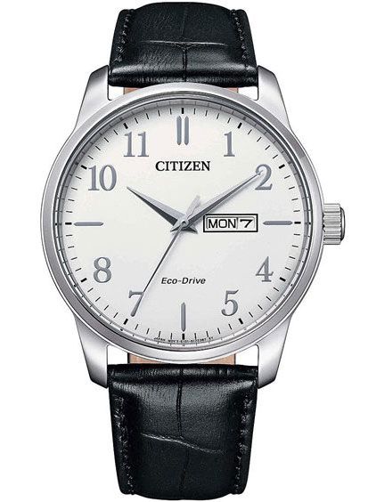 Citizen Eco-Drive men's watch with date and leather strap | Classic design with Eco-Drive | BM8550-14A