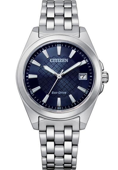 Citizen elegant women's watch with Eco-Drive and blue dial in stainless steel | EO1210-83L