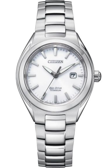 Citizen Eco-Drive women's watch in Super Titanium with white dial | EW2610-80A