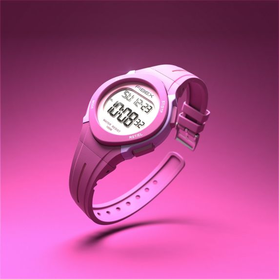 Girls Multi-Function Watch - Pink Digital Timer FIBEX19EN002